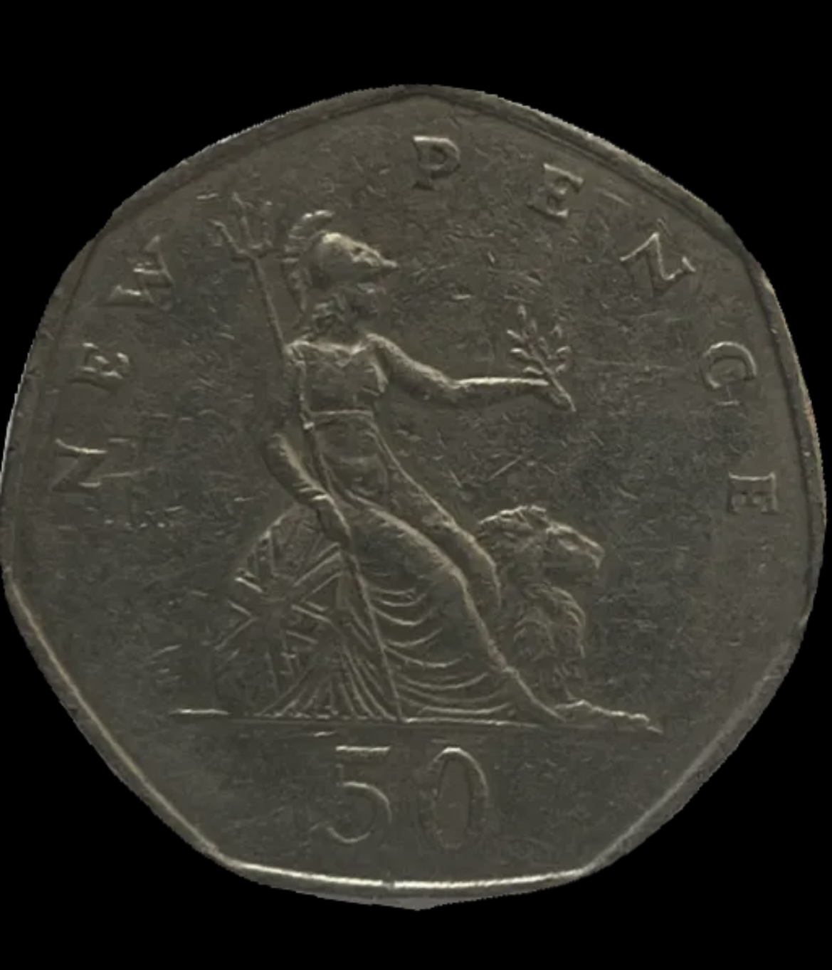 1970 United Kingdom 50 new pence KM# 913 back image