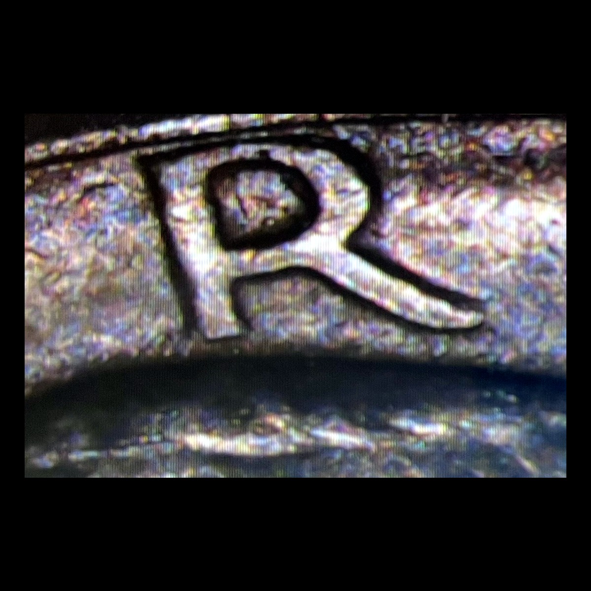 1972 U.S. Mint Eisenhower dollar Peg Leg variety KM# 203 peg leg detail image