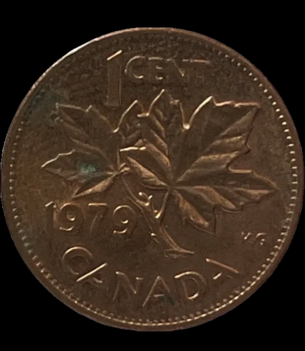 1979 Canada 1 cent KM# 127 back image