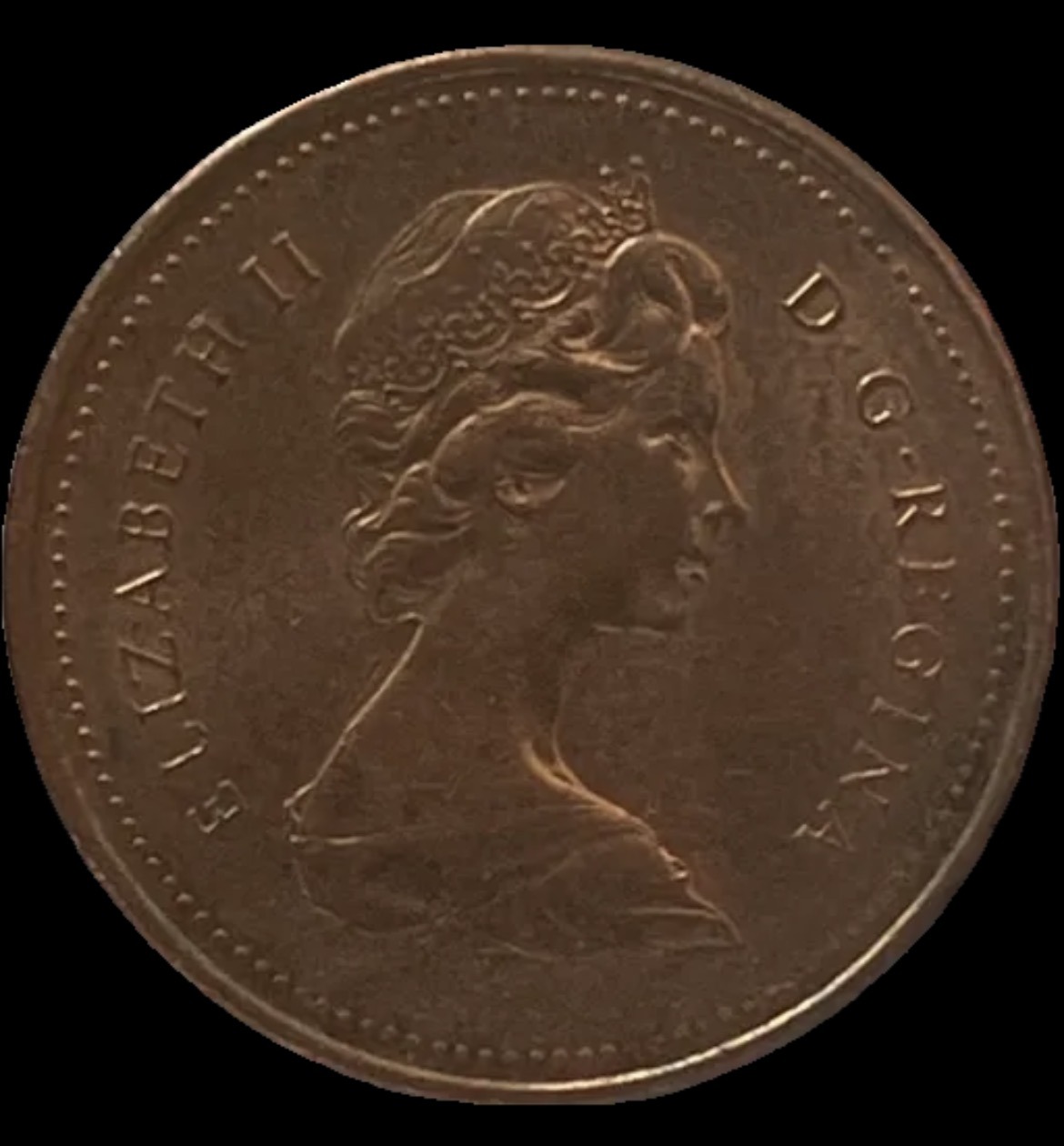 1979 Canada 1 cent KM# 127 obverse coin image Houston Texas