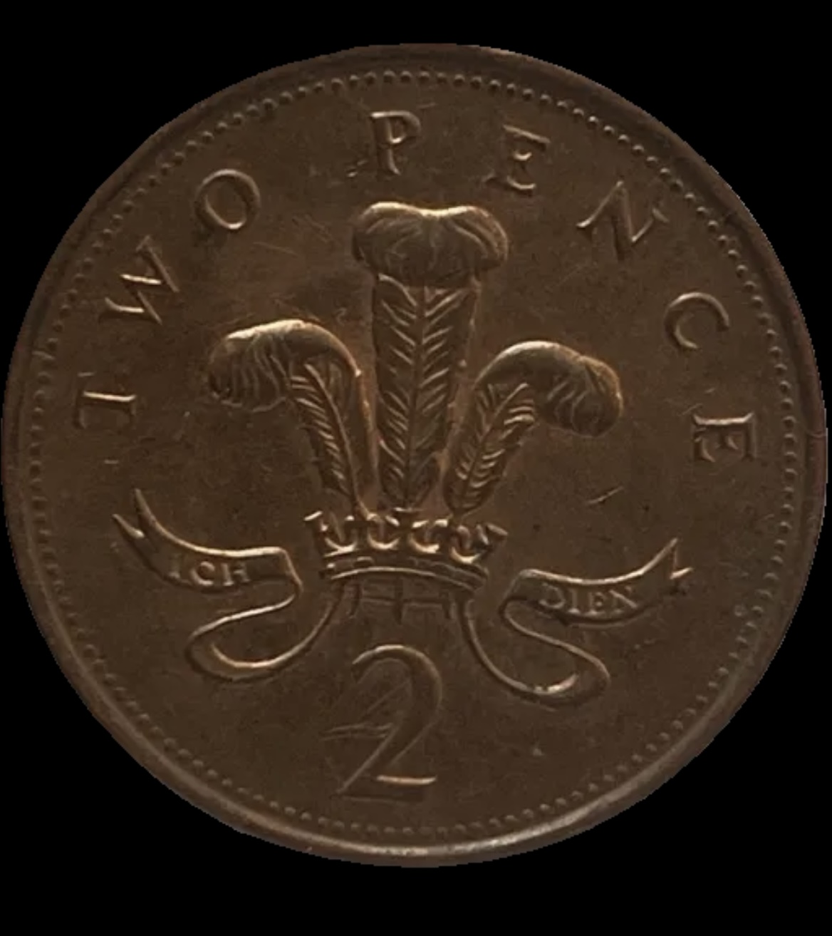 1995 United Kingdom 2 pence KM# 936a back image