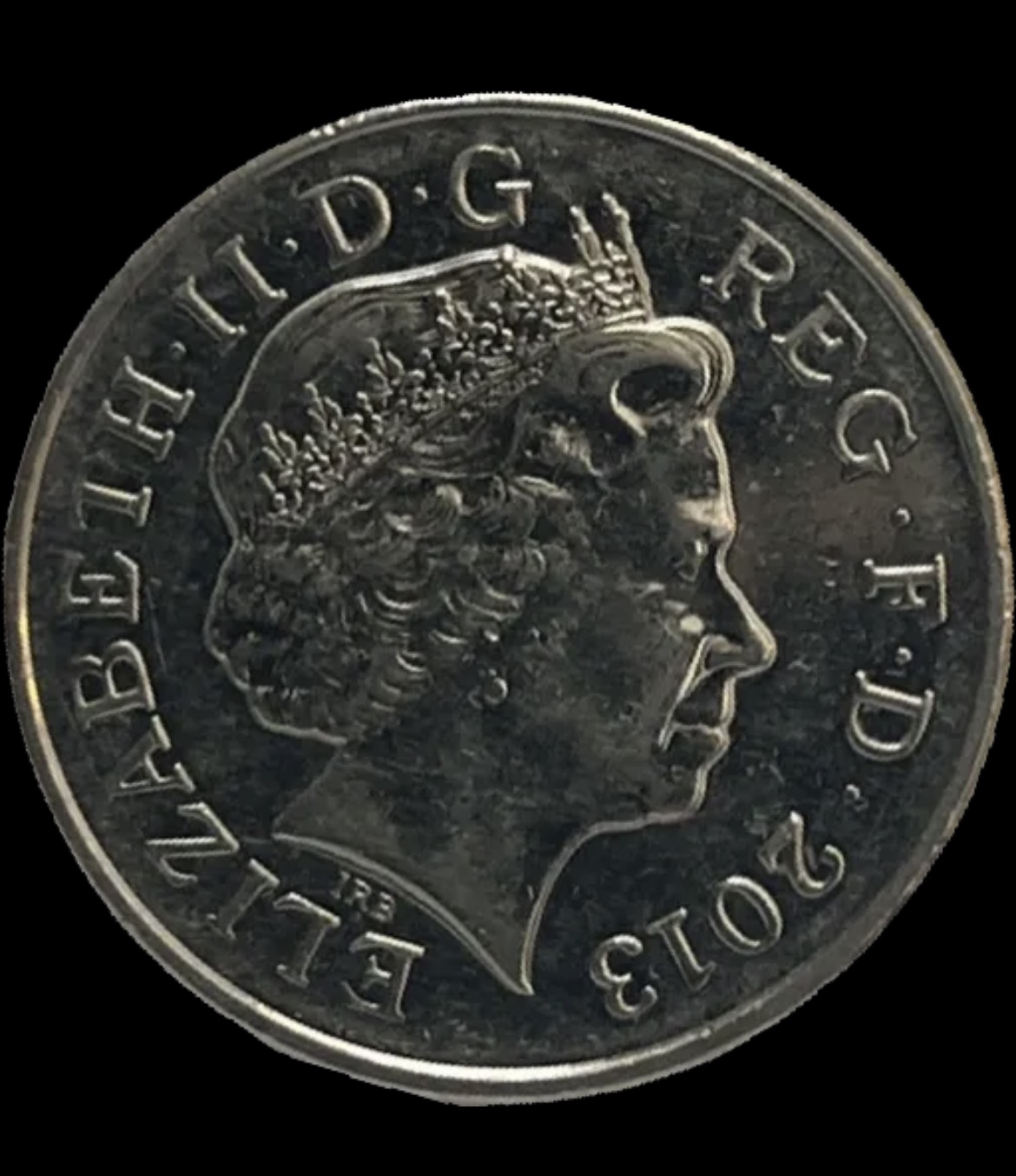 2013 United Kingdom 10 pence KM# 1110d obverse coin image Houston Texas